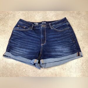 A.n.a jeans A New Approach Mid Rise Denim Shorts 3.5” Inseam Dark Wash 12